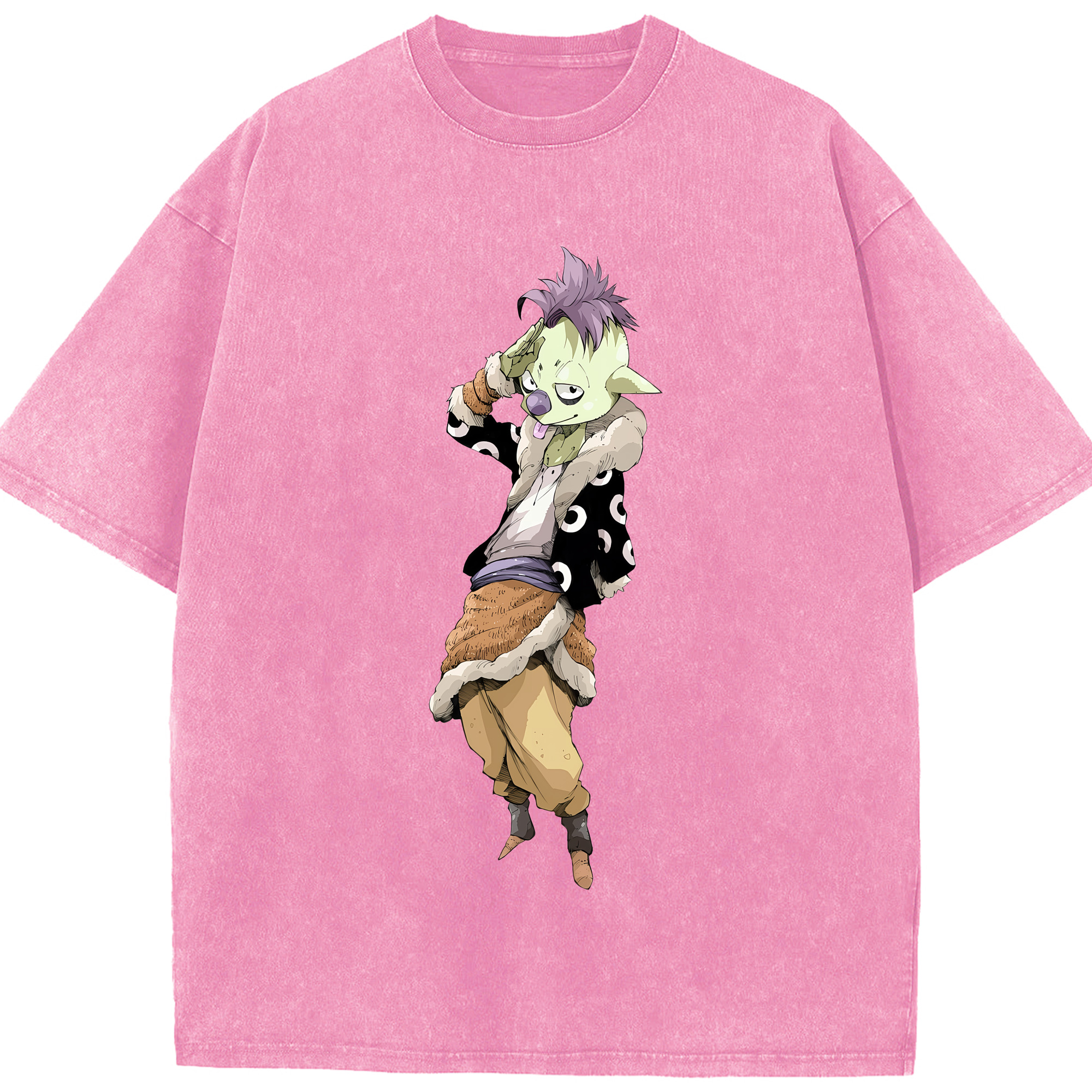（画像用） 転スラ Regarding Reincarnated to Slime 綿100% ヴィンテージ風 半袖Tシャツ（フロントプリント）
